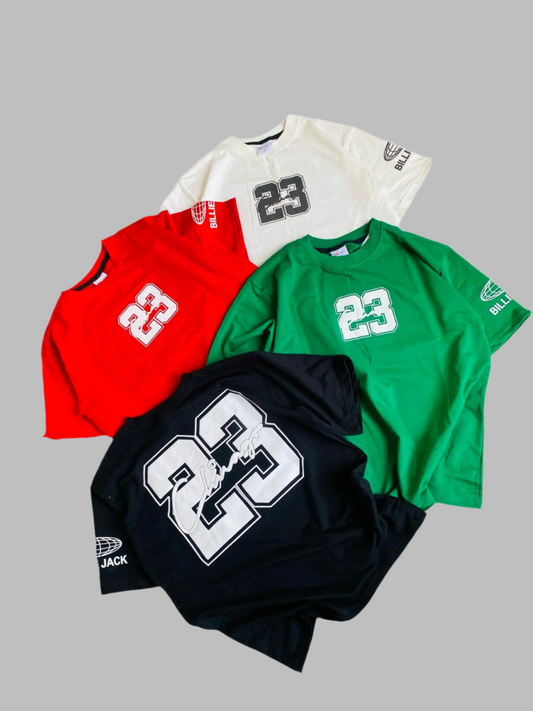 OVER-SIZED T-SHIRT WITH NUMBER PRINTS