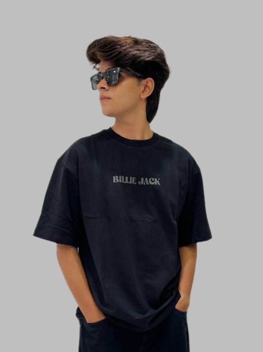 OVER-SIZED BLACK T-SHIRT