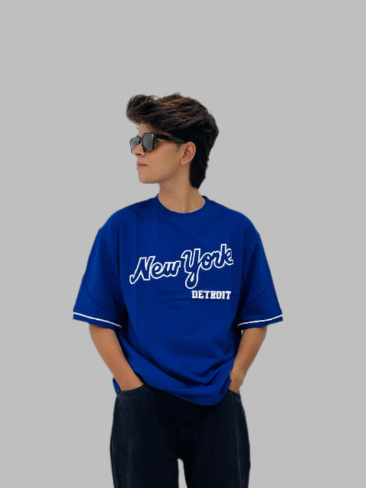 OVER-SIZED T-SHIRT ROYAL BLUE