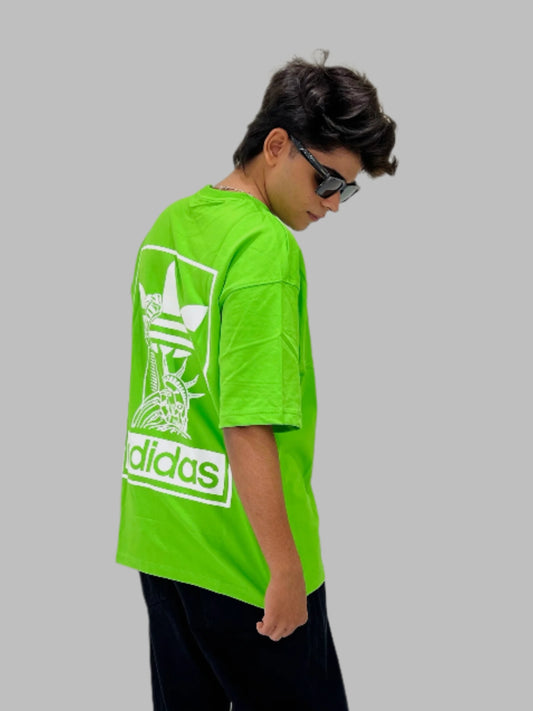 OVER SIZED PARROT-GREEN T-SHIRT