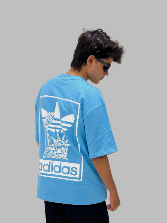 OVER SIZED SKY BLUE T-SHIRT