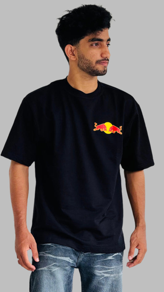 FIVE SLEEVE BLACK T-SHIRT REDBULL