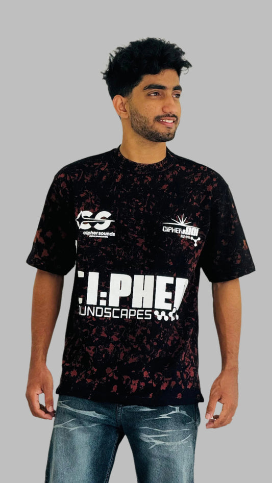 OVER-SIZED BLACK ACID WASH T-SHIRT