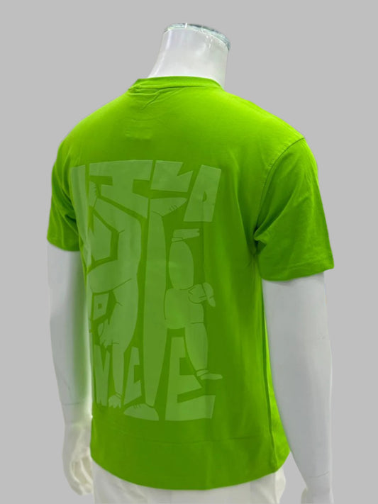 OVER-SIZED PARROT-GREEN T-SHIRT